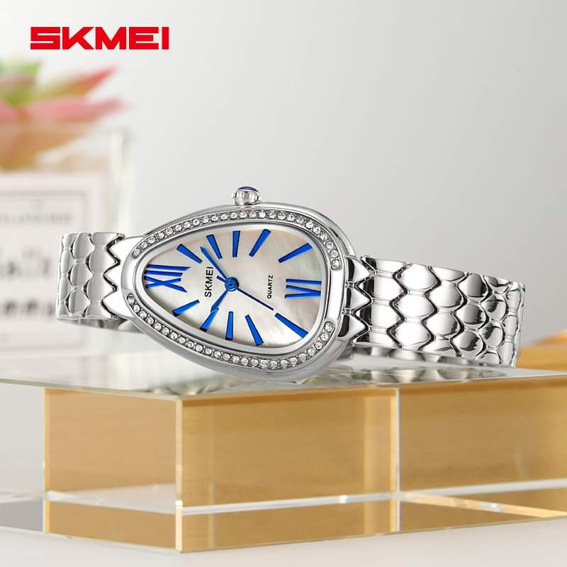 SKMEI Women Quartz Watch Creative Fashion Casual Wristwatch Waterproof World Time Decoration Stainless Steel Watch