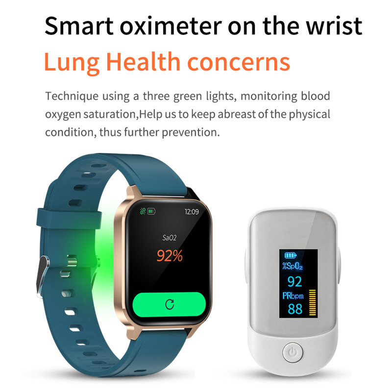 Q18 Black Smart Watch Full Touch Fitness Tracker Blood Pressure Clock